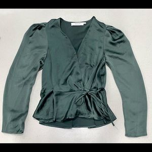 Satin Green Blouse